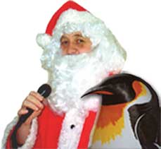 Santa with Percy Penguin